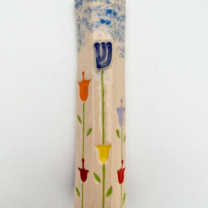Tulips Hand Made Mezuzah