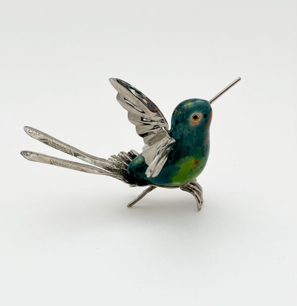 Red Long Split Tail Hummingbird